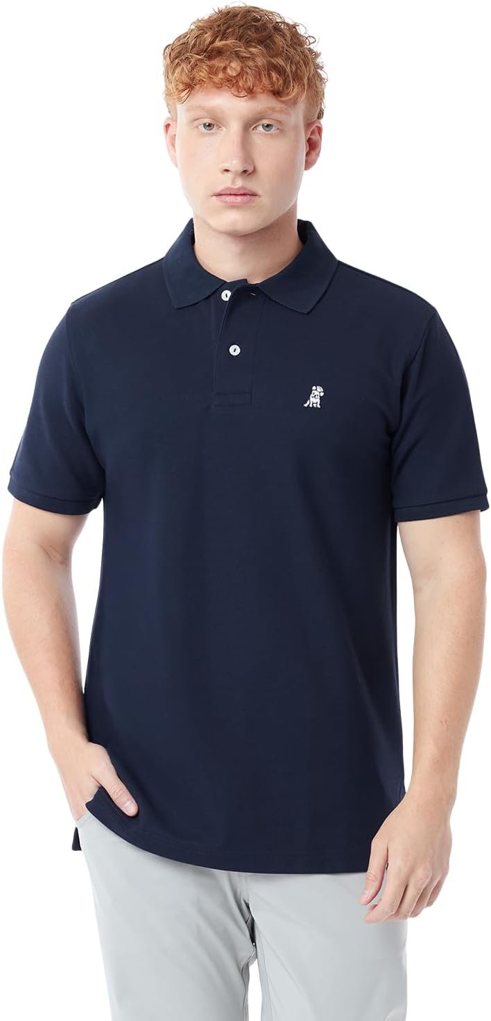 JAMES BARK Men’s Solid Color Polo Shirt – Short Sleeve Casual Golf Polo Style...