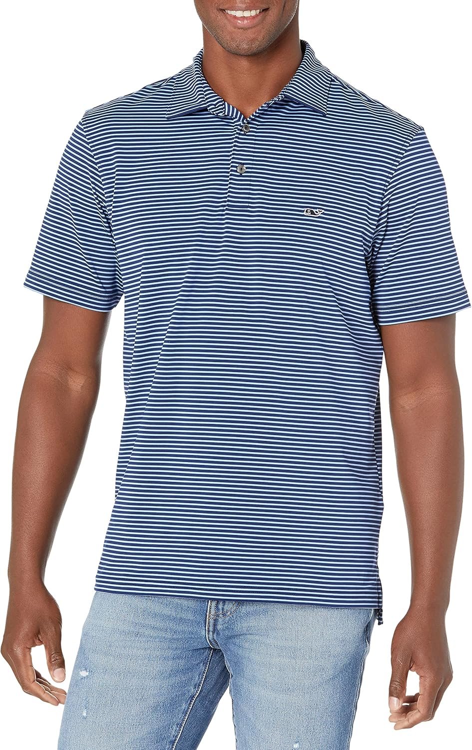 Vineyard Vines Mens Bradley Stripe Sankaty Polo
