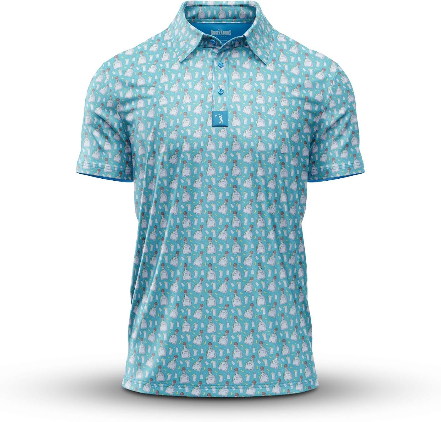 Bogey Bros Golf Polo Shirt for Men – Tequila (Blue)