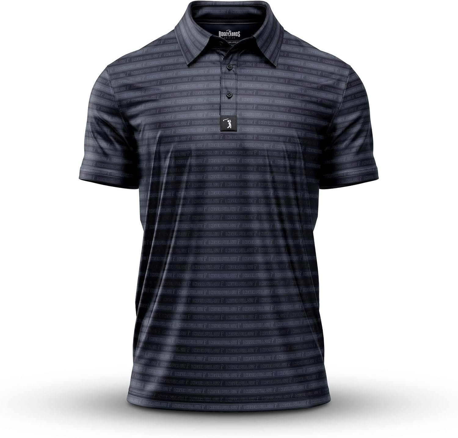 Bogey Bros Golf Polo Shirt for Men – I Never Pull Out (Gray)