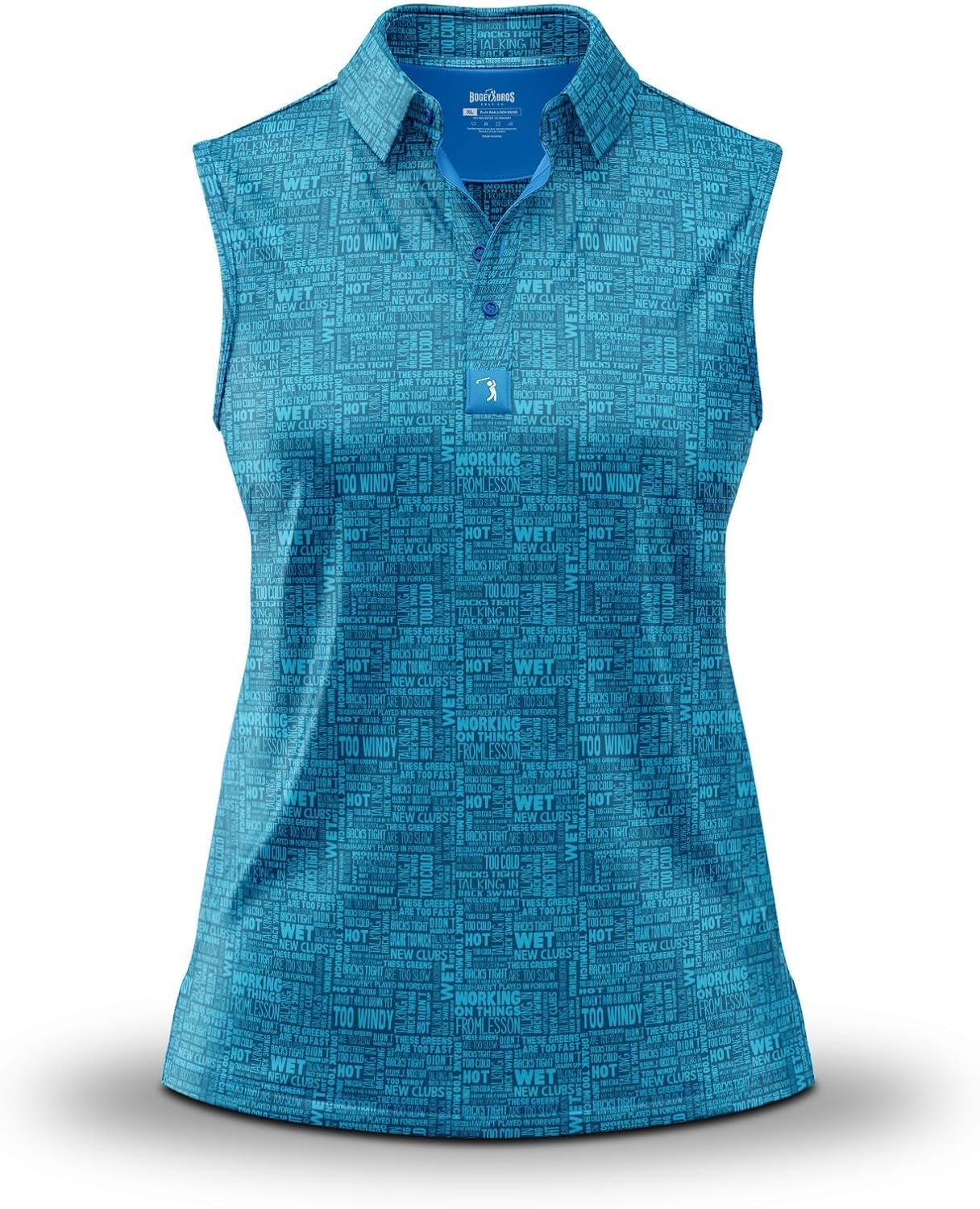 Bogey Bros Sleeveless Golf Polo for Women – Athletic Fit, UPF 50, Moisture Wicking