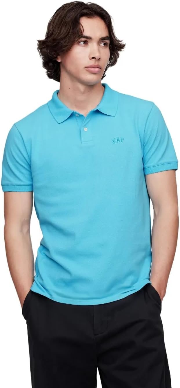 Gap Mens Logo Pique Polo
