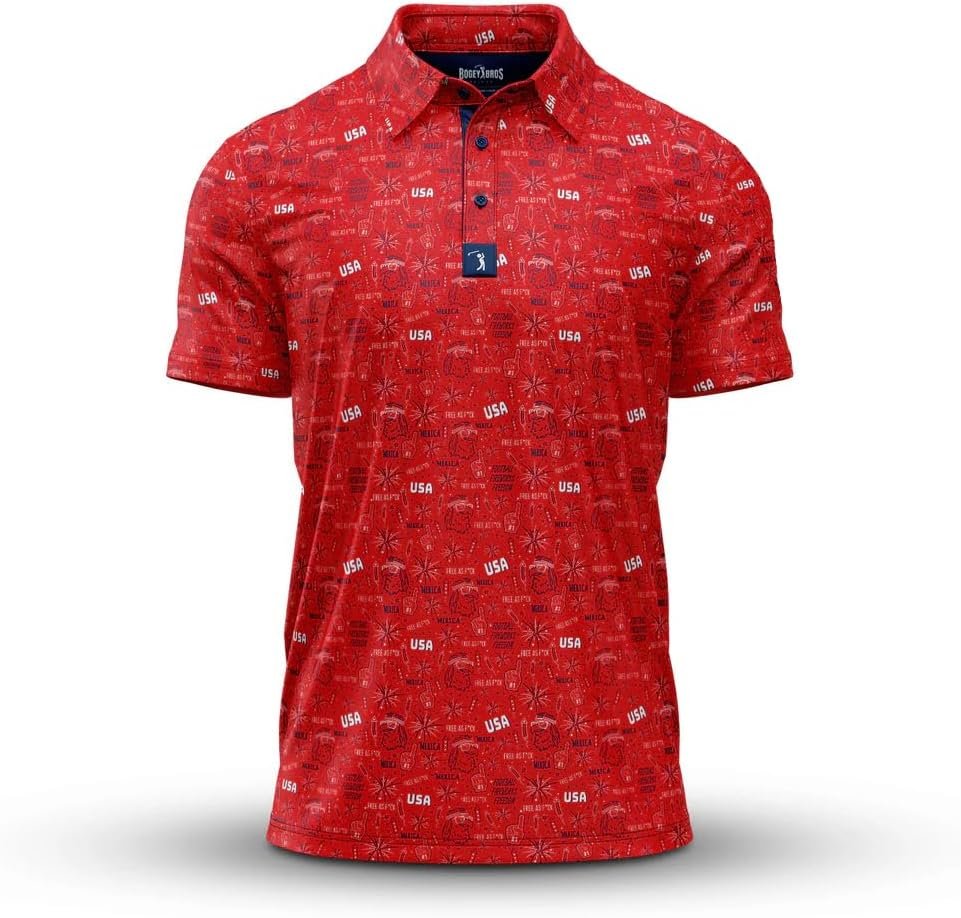 Bogey Bros Golf Polo Shirt for Men (Red)