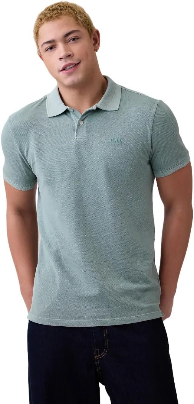 Gap Mens Logo Pique Polo
