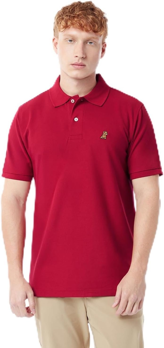 JAMES BARK Men’s Solid Color Polo Shirt – Short Sleeve Casual Golf Polo Style...