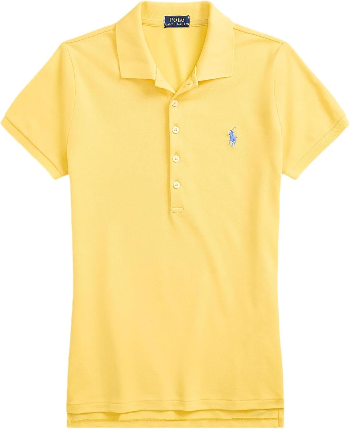 POLO RALPH LAUREN Women's Slim Fit Mesh Polo Shirt, Corn Yellow