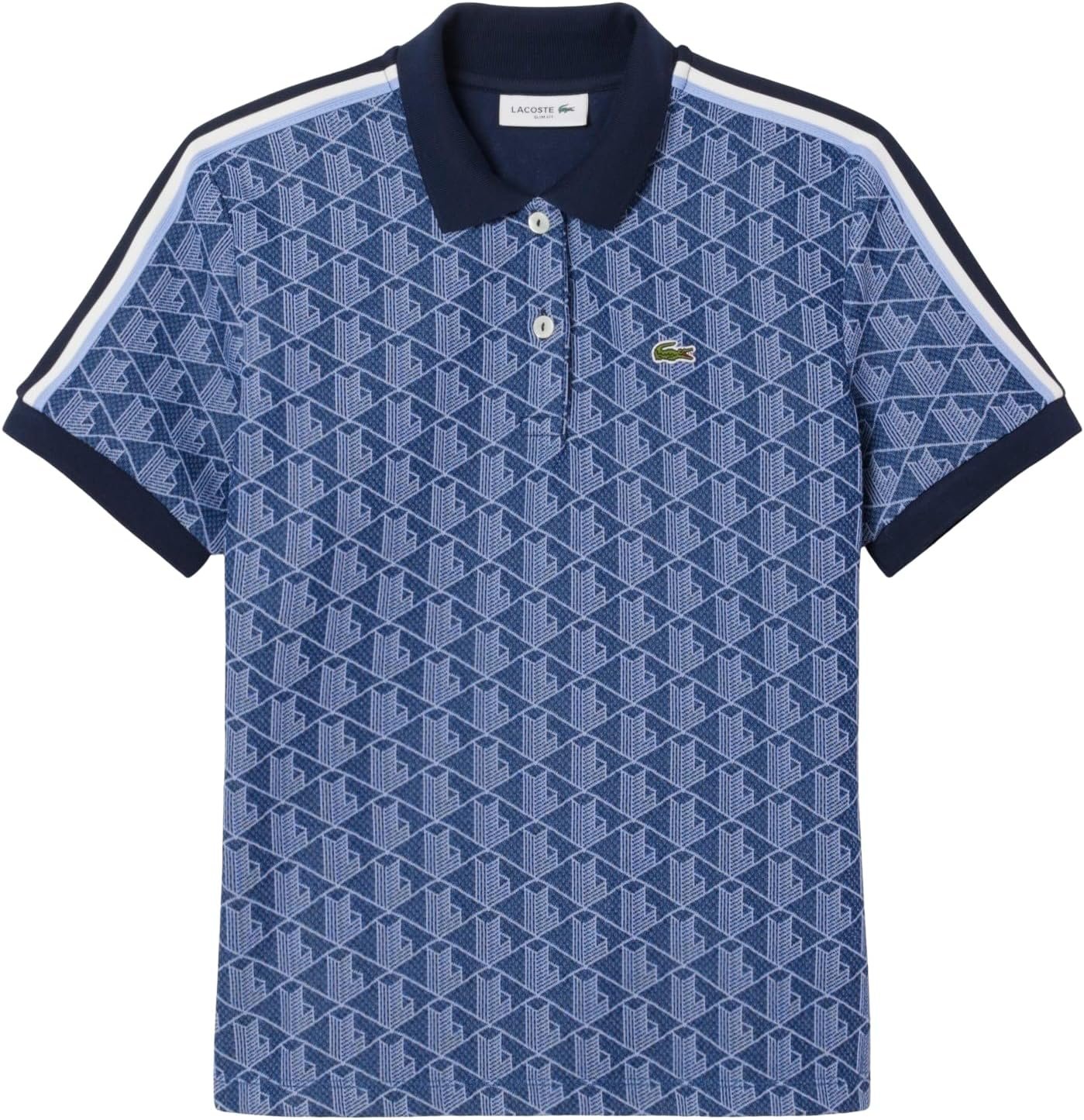 Lacoste Women's Slim Fit Monogram Jacquard Polo Shirt