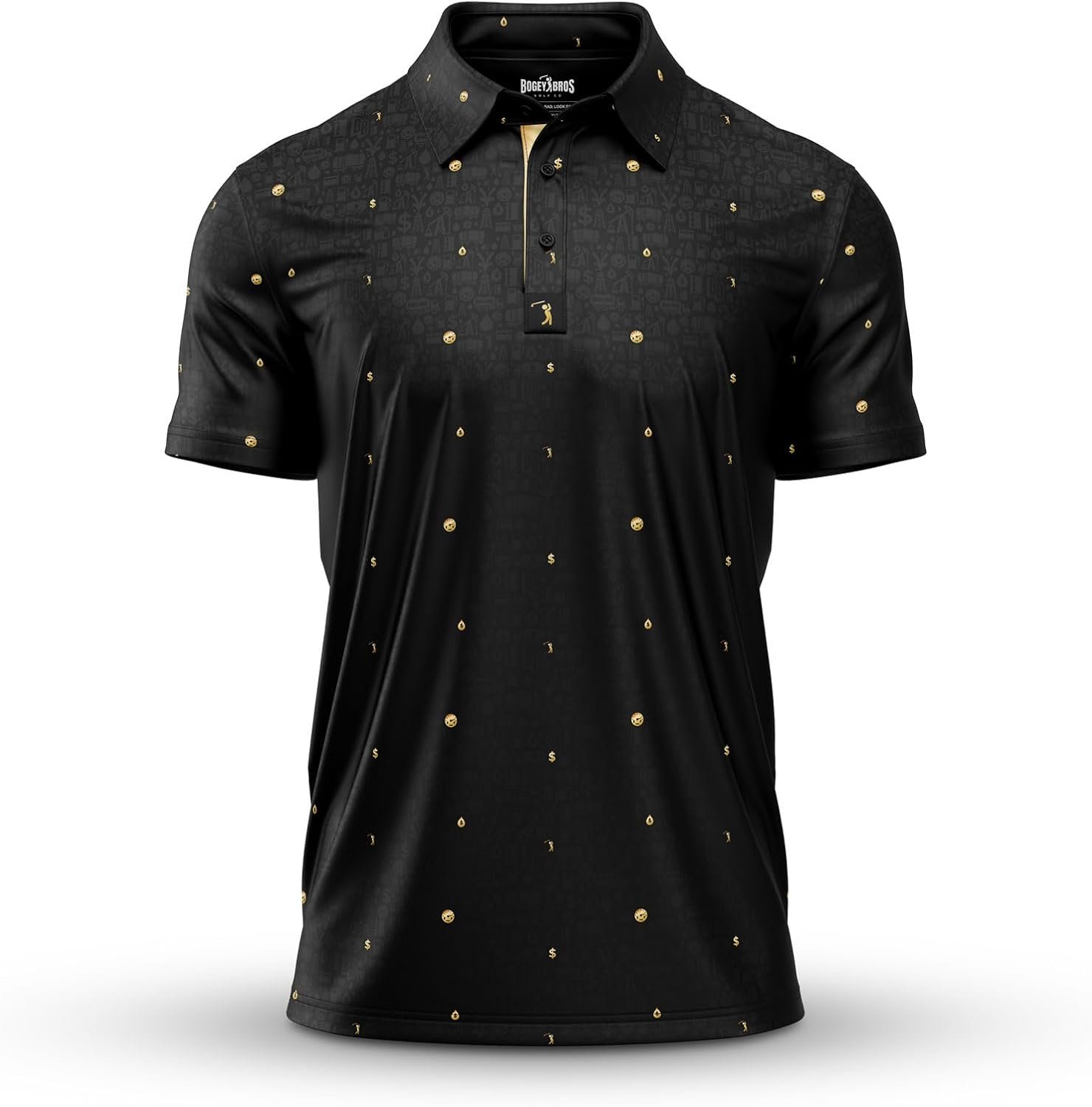 Bogey Bros Golf Polo Shirt for Men (Black)