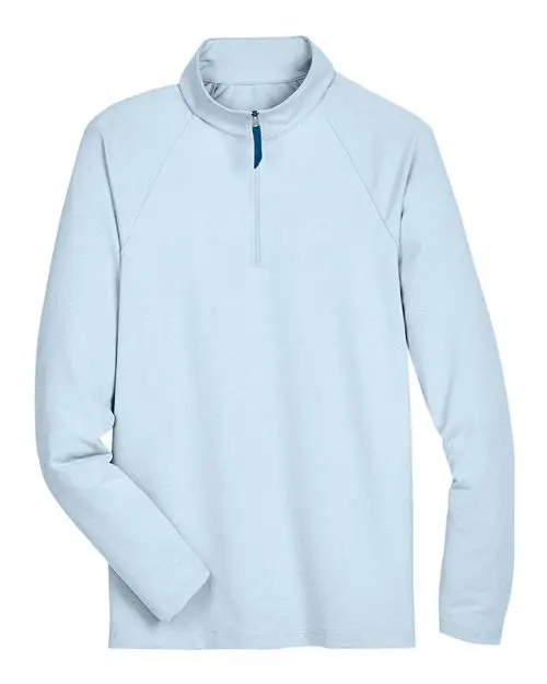 Men's CrownLux Performance® Clubhouse Micro-Stripe Quarter-Zip Pullover