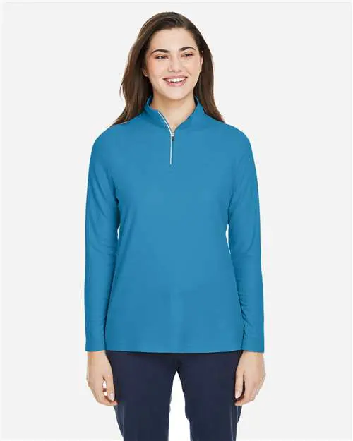 Women's Fusion ChromaSoft™ Pique Quarter-Zip Pullover - Image 10