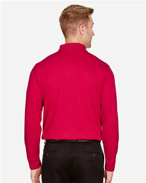 Men's CrownLux Performance® Plaited Long Sleeve Polo - Image 10