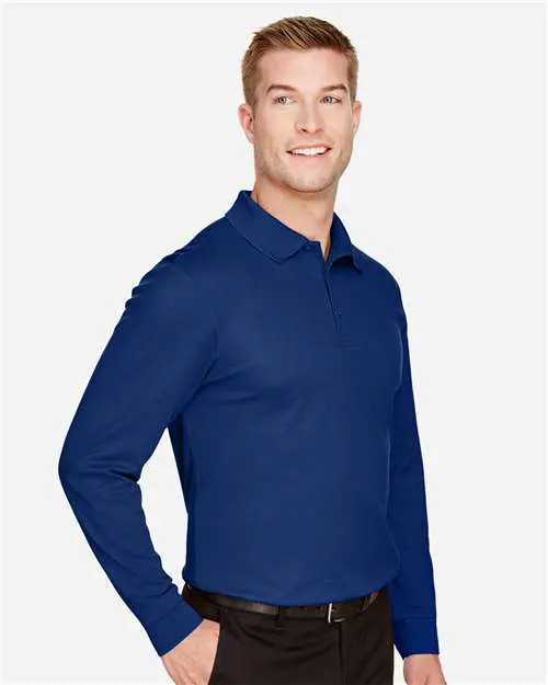 Men's CrownLux Performance® Plaited Long Sleeve Polo - Image 14