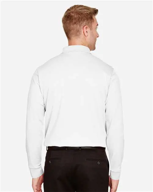 Men's CrownLux Performance® Plaited Long Sleeve Polo - Image 20