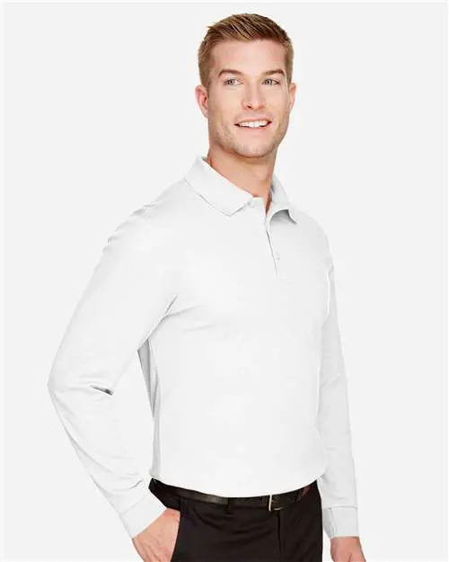 Men's CrownLux Performance® Plaited Long Sleeve Polo - Image 19
