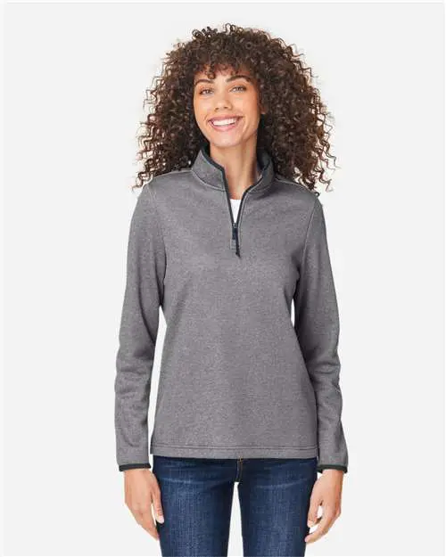 Women's Venture Heathered Stripe Quarter-Zip Pullover - Image 4