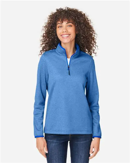 Women's Venture Heathered Stripe Quarter-Zip Pullover - Image 22