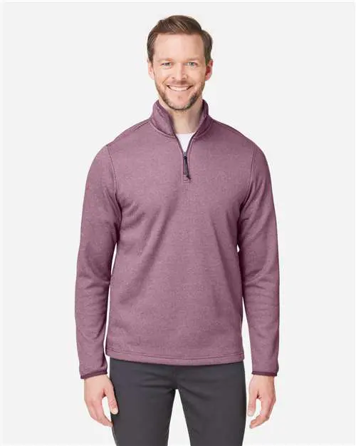 Men's Venture Heathered Stripe Quarter-Zip Pullover - Image 10
