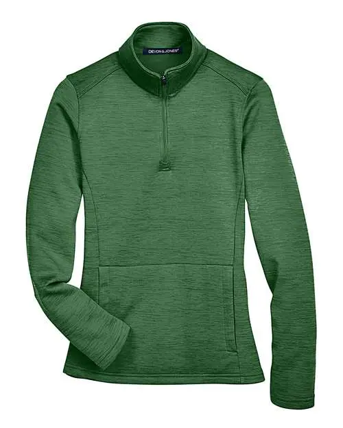 Women's Newbury Mélange Fleece Quarter-Zip Pullover - Image 11