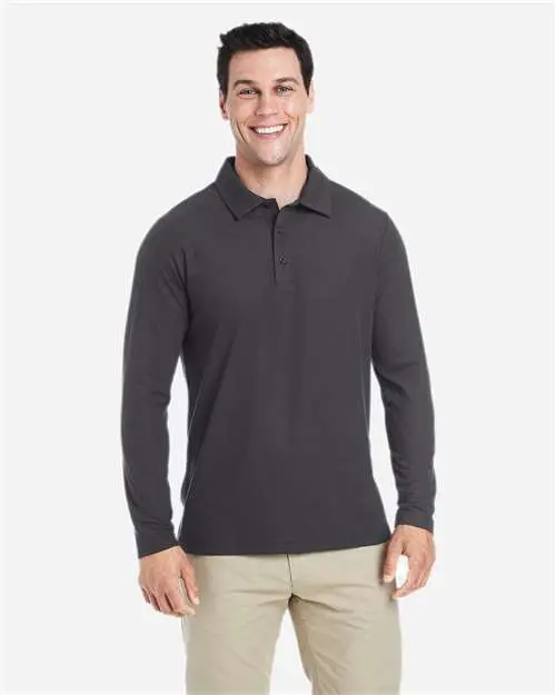 Men's Fusion ChromaSoft™ Long Sleeve Pique Polo - Image 10