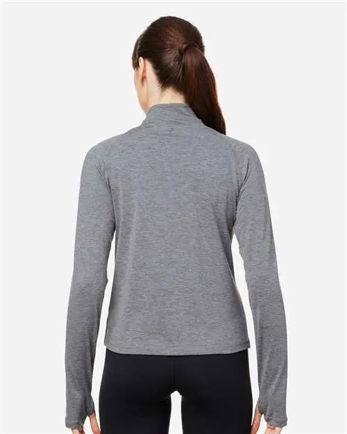 Women's Fairway Marbled Jersey Quarter-Zip Pullover - Image 6
