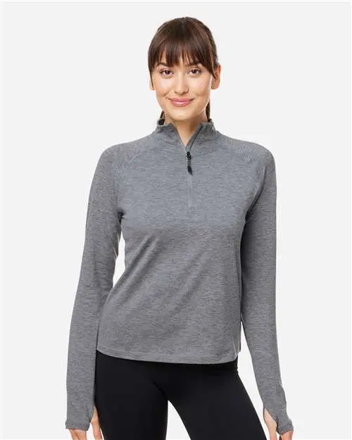 Women's Fairway Marbled Jersey Quarter-Zip Pullover - Image 4
