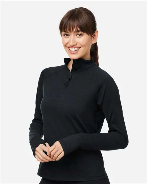 Women's Fairway Marbled Jersey Quarter-Zip Pullover - Image 11