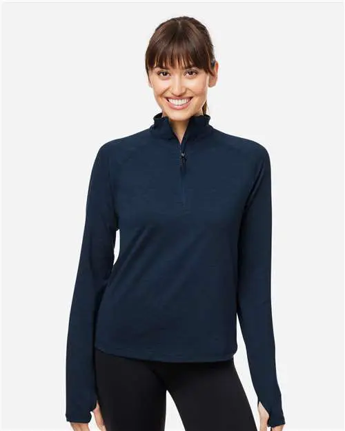 Women's Fairway Marbled Jersey Quarter-Zip Pullover - Image 22