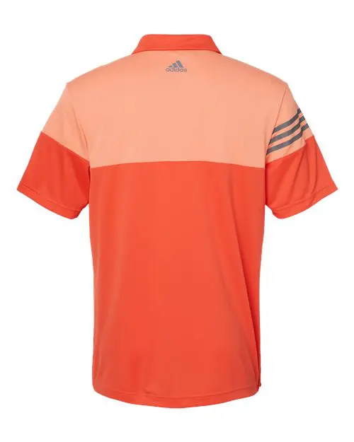 Men's Heathered 3-Stripes Colorblocked Polo - Image 2