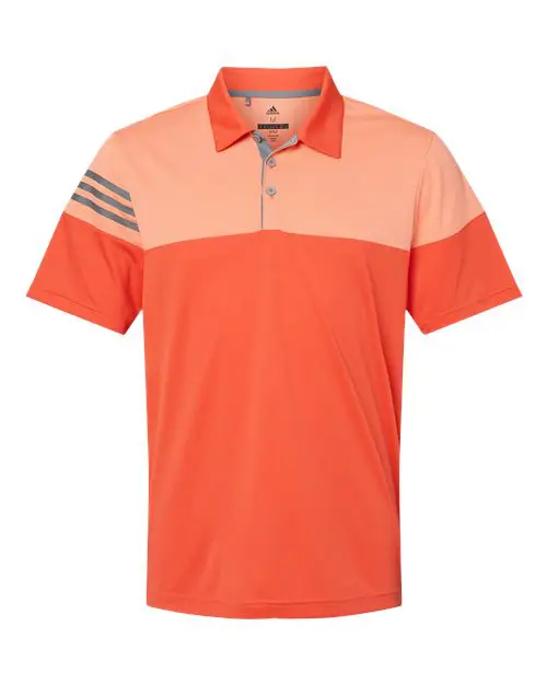 Men's Heathered 3-Stripes Colorblocked Polo