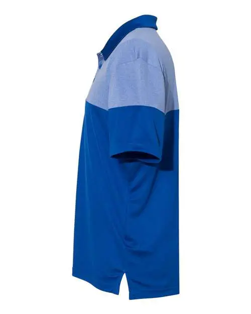 Men's Heathered 3-Stripes Colorblocked Polo - Image 15