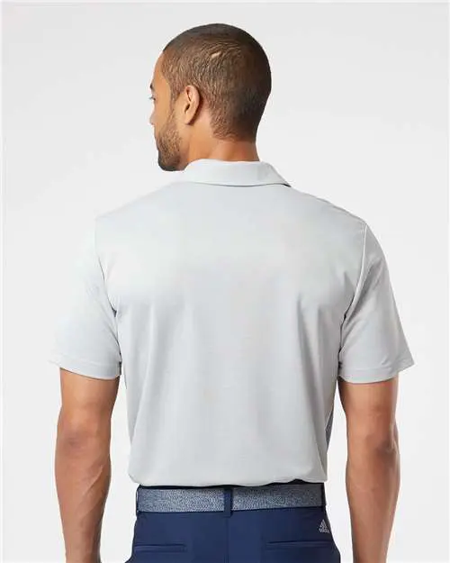 Men's Heathered Colorblocked 3-Stripes Polo - Image 6